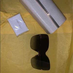 Jimmy Choo Zelmas Shield Rimless Sunglasses